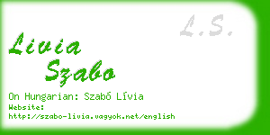 livia szabo business card